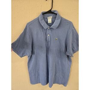 Vintage Lacoste Men's Polo Shirt, Blue, Size 7 Or 2X